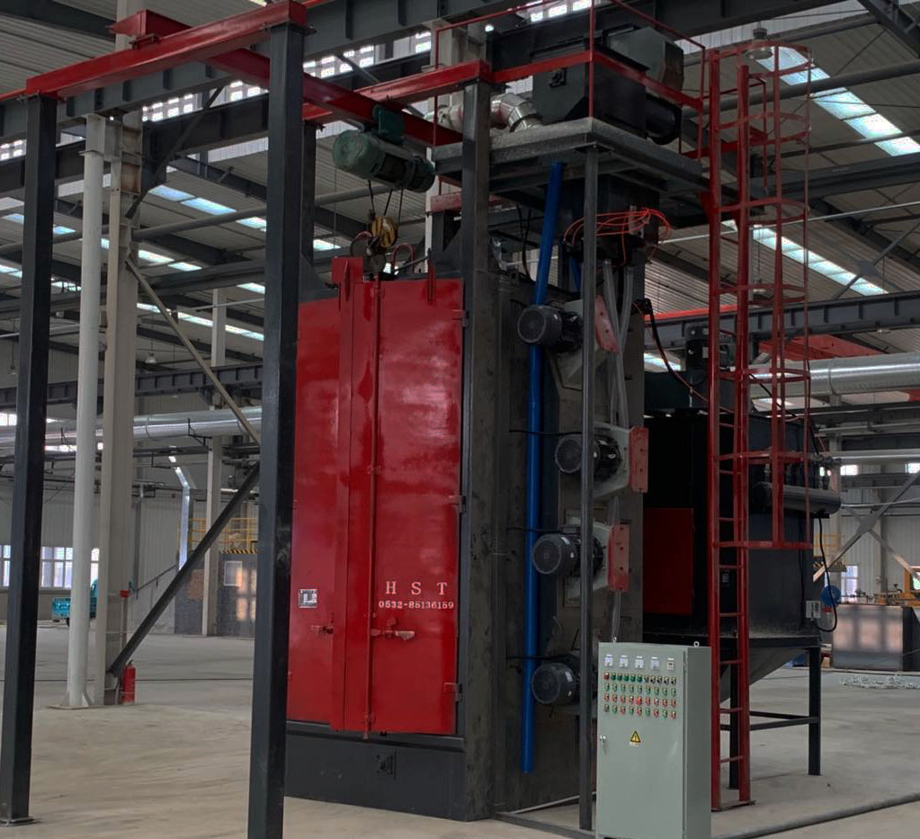 車輛廠拖車車架吊鈎式抛丸機